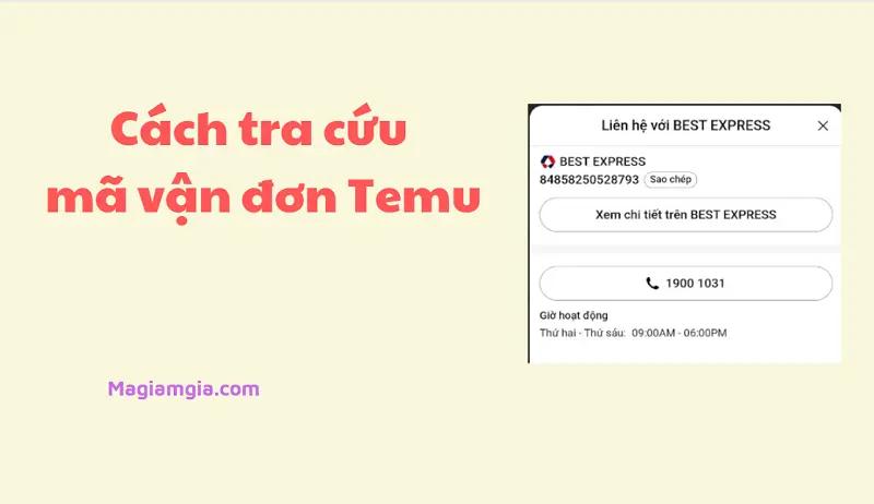 alt: Hình ảnh minh họa giao diện tra cứu mã vận đơn trên ứng dụng Temu.